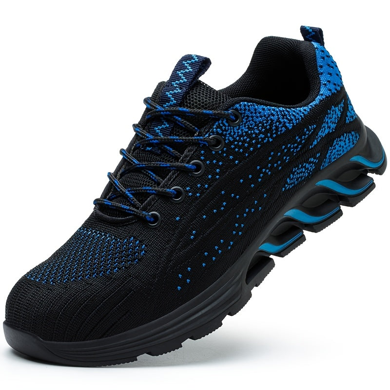 Botas de Trabajo Hombre: Antideslizantes, Antipunción y Resistentes a Golpes. Calzado Industrial Negro Transpirable.