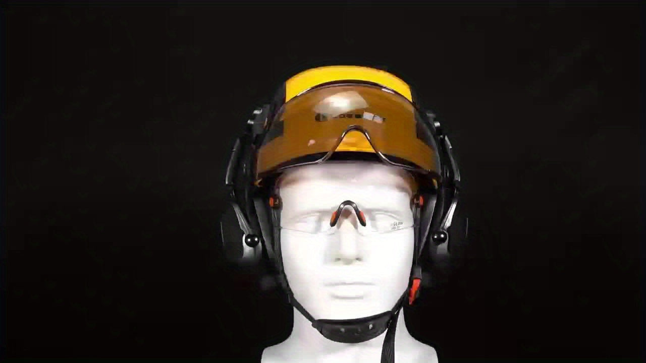 Casco de Seguridad ABS LOEBUCK | Visor, Gafas y Orejeras Integradas.