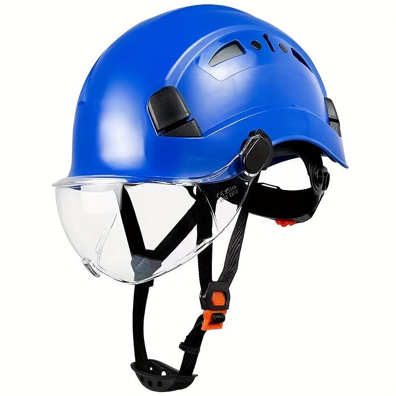 Casco de Seguridad ABS con Visor Integrado | Industrial y Construcción.