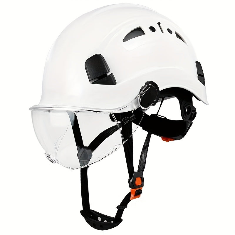 Casco de Seguridad ABS con Visor Integrado | Industrial y Construcción.