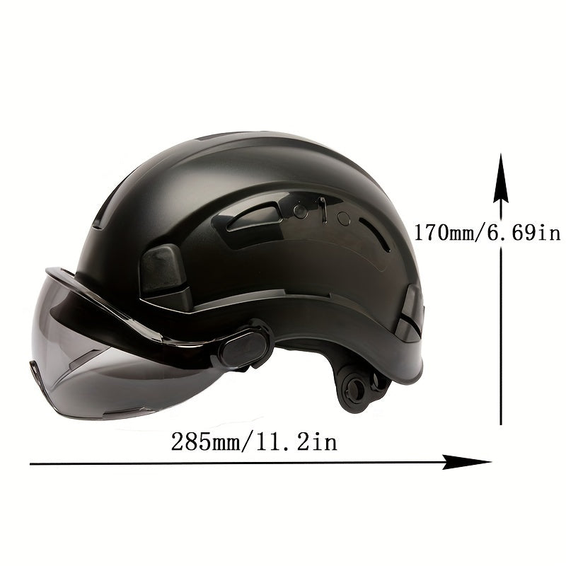 Casco de Seguridad ABS con Visor Integrado | Industrial y Construcción.