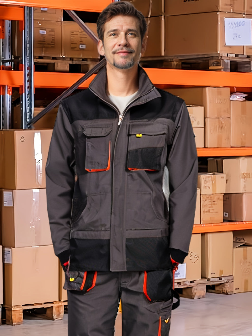 Chaqueta Trabajo Reforzada Gruesa | Cuello Convertible y Multibolsillos.