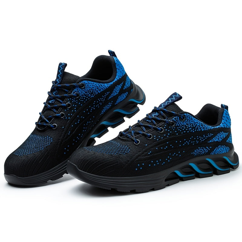 Botas de Trabajo Hombre: Antideslizantes, Antipunción y Resistentes a Golpes. Calzado Industrial Negro Transpirable.