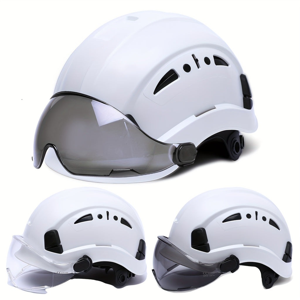 Casco de Seguridad ABS con Visor Integrado | Industrial y Construcción.