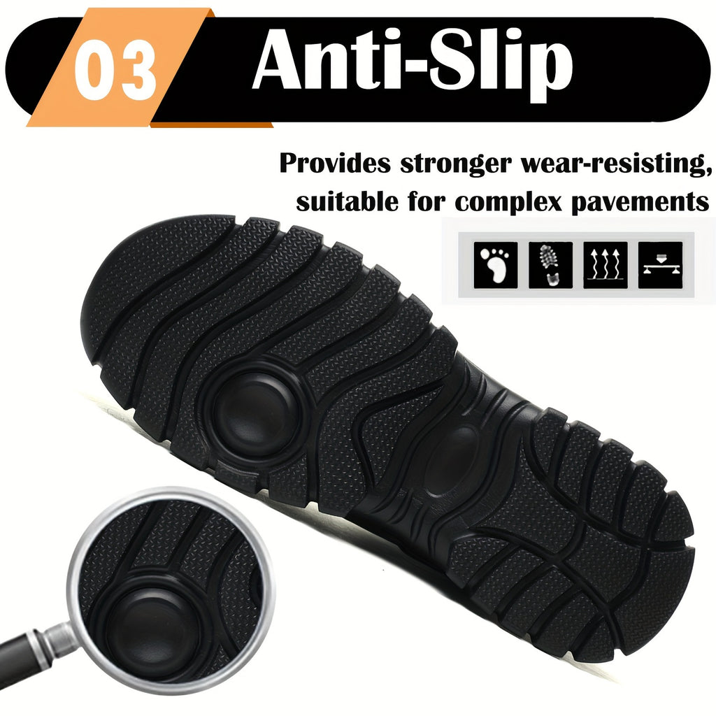 Botas de Trabajo High-Top MANDYQ | Puntera de Acero y Botón Automático.