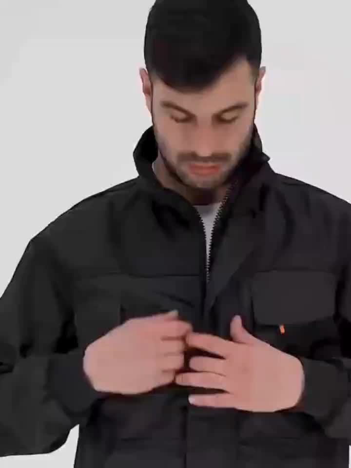 Chaqueta Trabajo Reforzada Gruesa | Cuello Convertible y Multibolsillos.