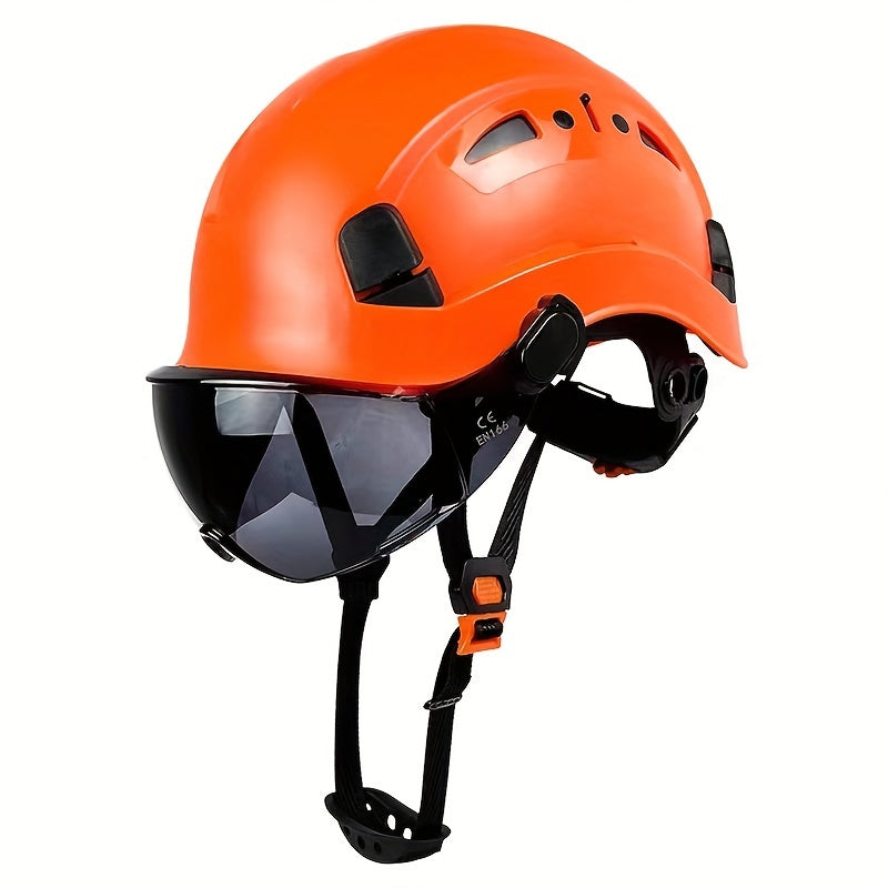 Casco de Seguridad ABS con Visor Integrado | Industrial y Construcción.