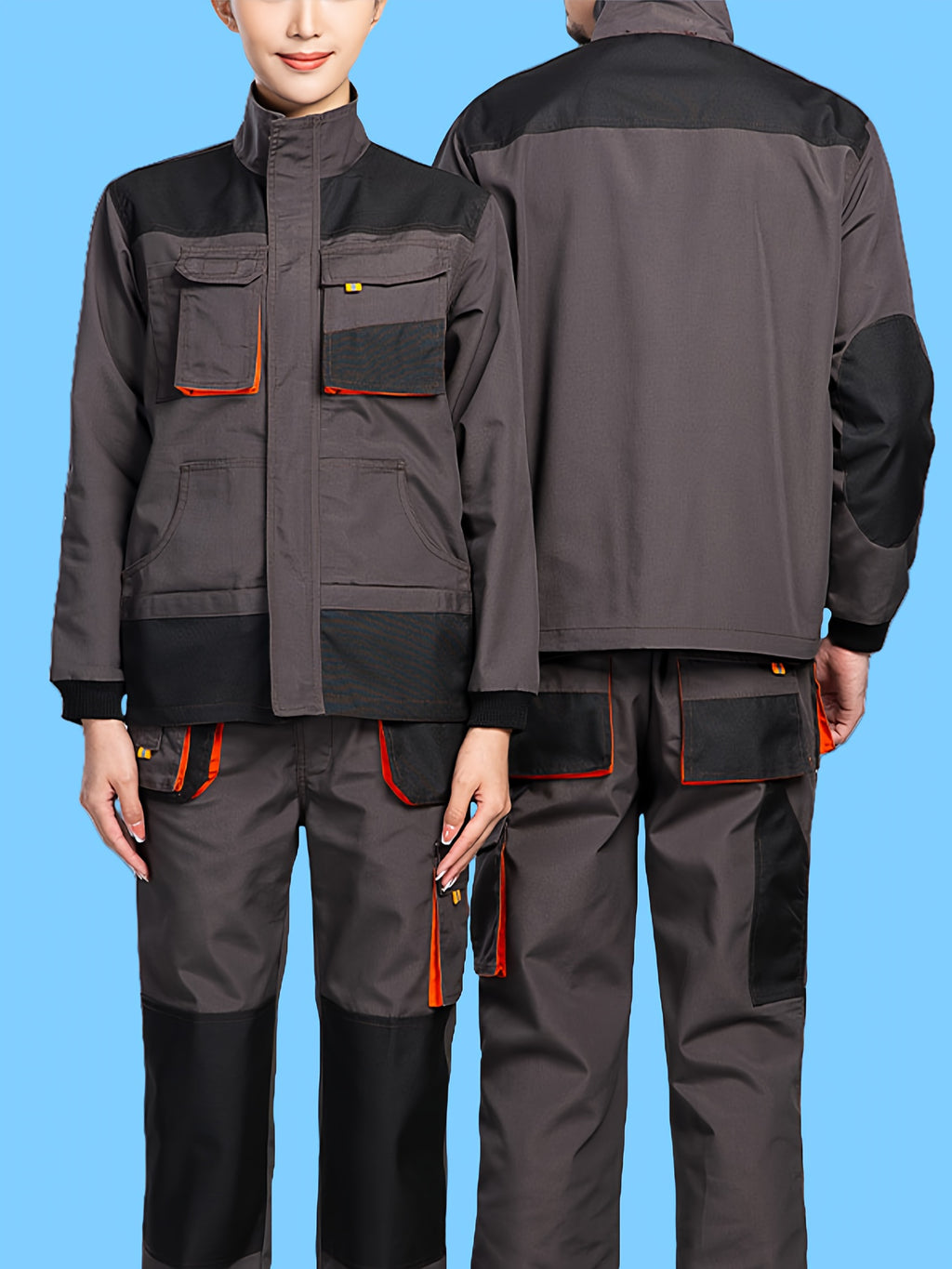 Chaqueta Trabajo Reforzada Gruesa | Cuello Convertible y Multibolsillos.