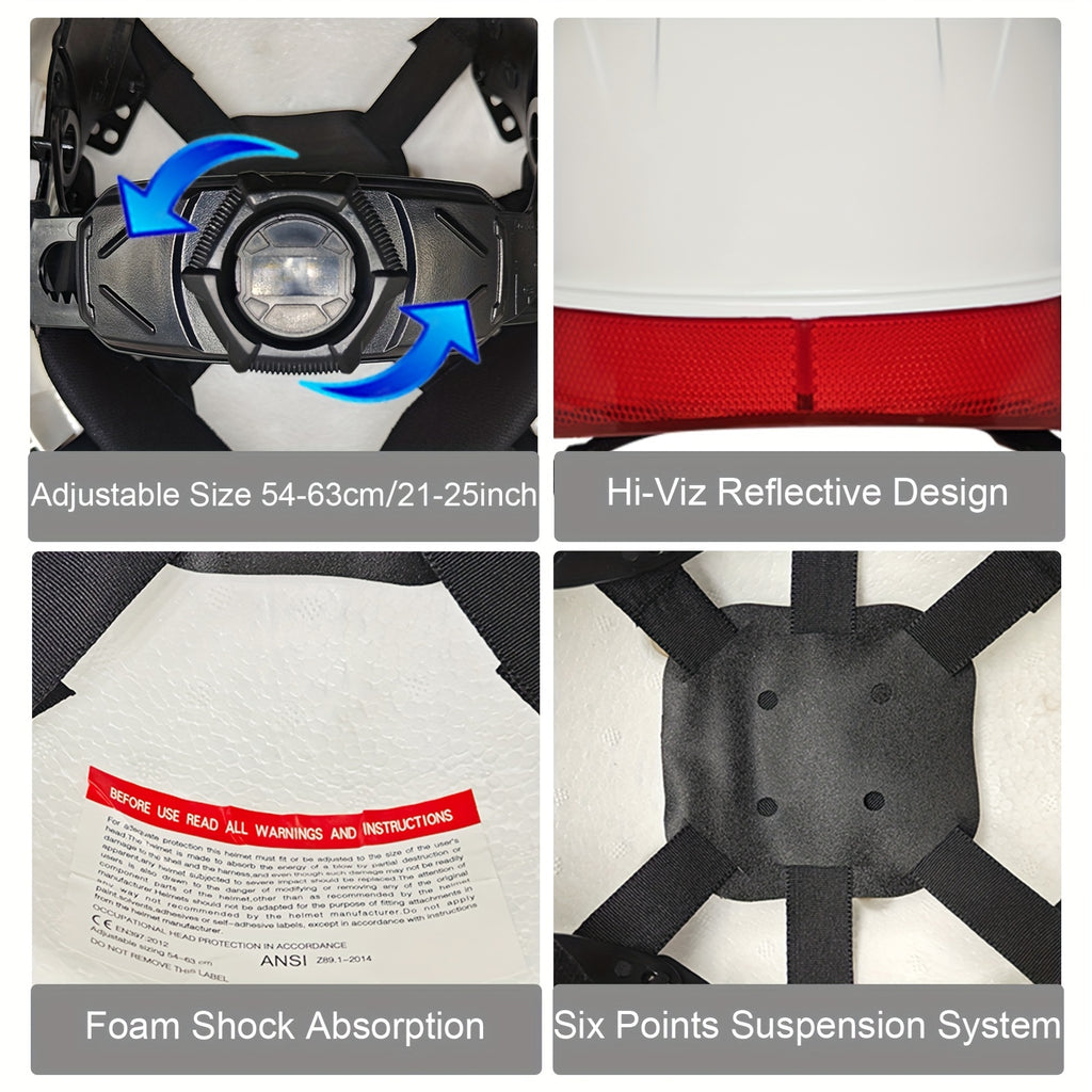 Casco de Seguridad ABS Reflectante SAFETREE | Ligero y Ajustable.