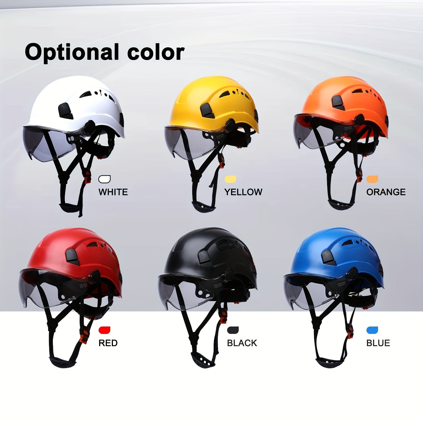 Casco de Seguridad ABS con Visor Integrado | Industrial y Construcción.