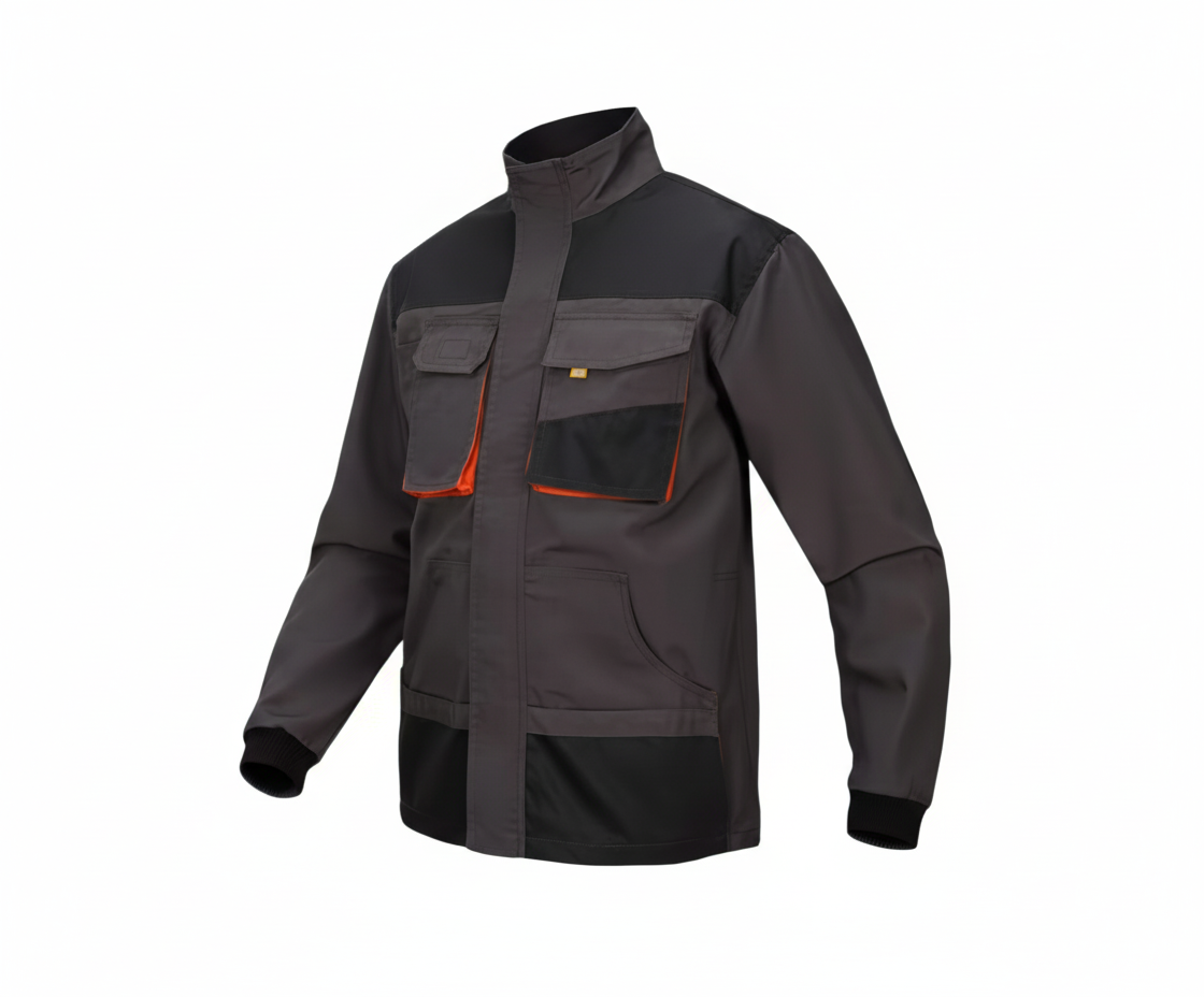 Chaqueta Trabajo Reforzada Gruesa | Cuello Convertible y Multibolsillos.