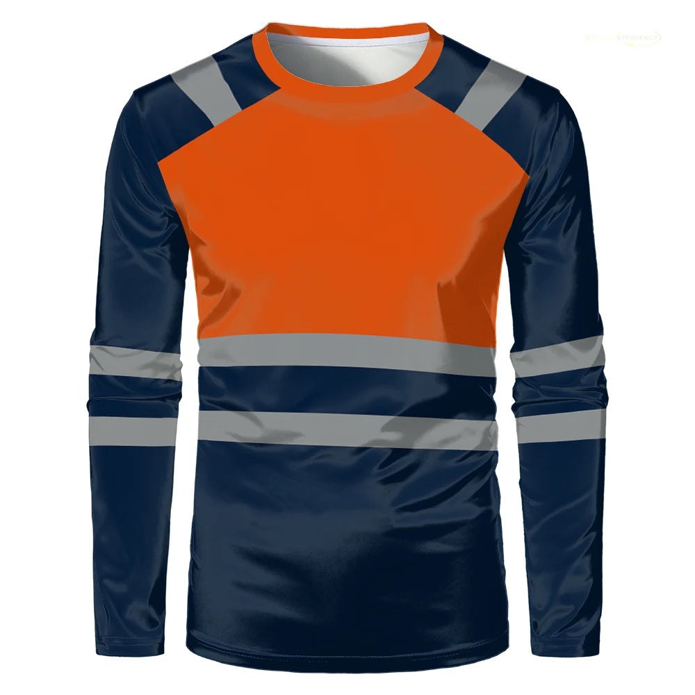 Camiseta de Trabajo para Hombre de Secado Rápido y Transpirable - Alta Calidad, Antisudor y Oversize (Uso Otoño)