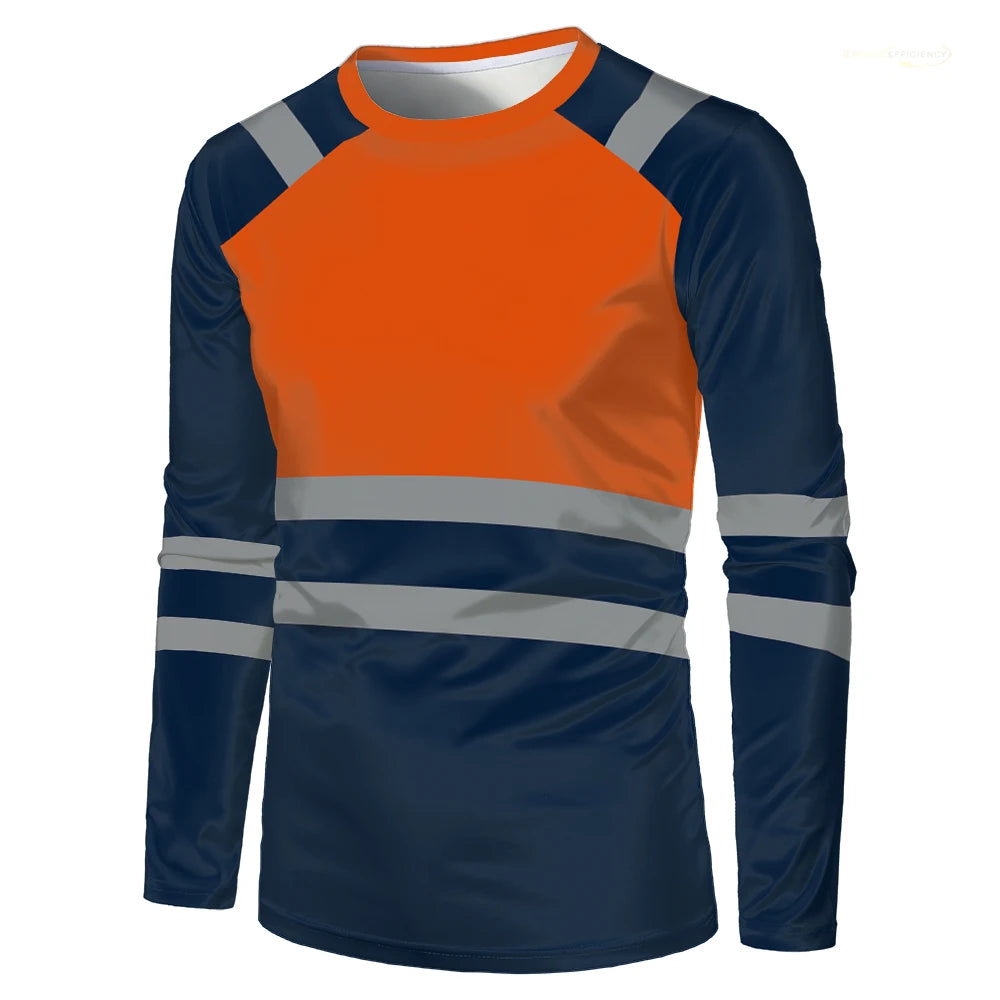 Camiseta de Trabajo para Hombre de Secado Rápido y Transpirable - Alta Calidad, Antisudor y Oversize (Uso Otoño)