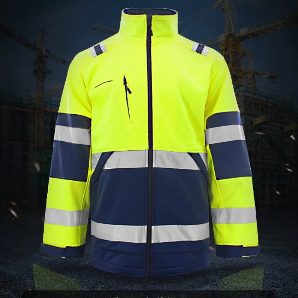 Chaqueta de Seguridad Hombre (Otoño/Invierno) – Reflectante, Cortavientos y Protección Laboral Exterior.