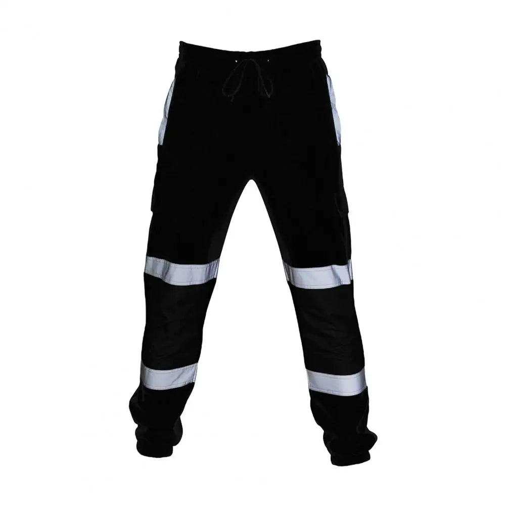 Pantalón de Trabajo Casual de Alta Visibilidad para Hombre – Diseño Splicing, Ideal para Carretera y Exteriores.