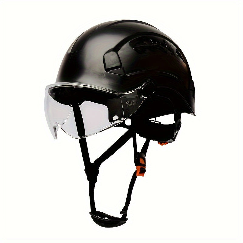 Casco de Seguridad ABS con Visor Integrado | Industrial y Construcción.