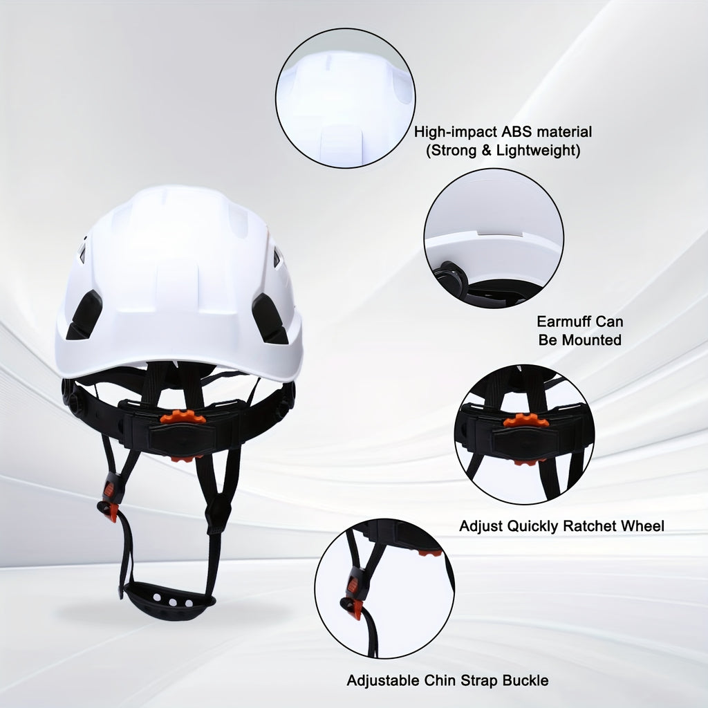 Casco de Seguridad ABS con Visor Integrado | Industrial y Construcción.