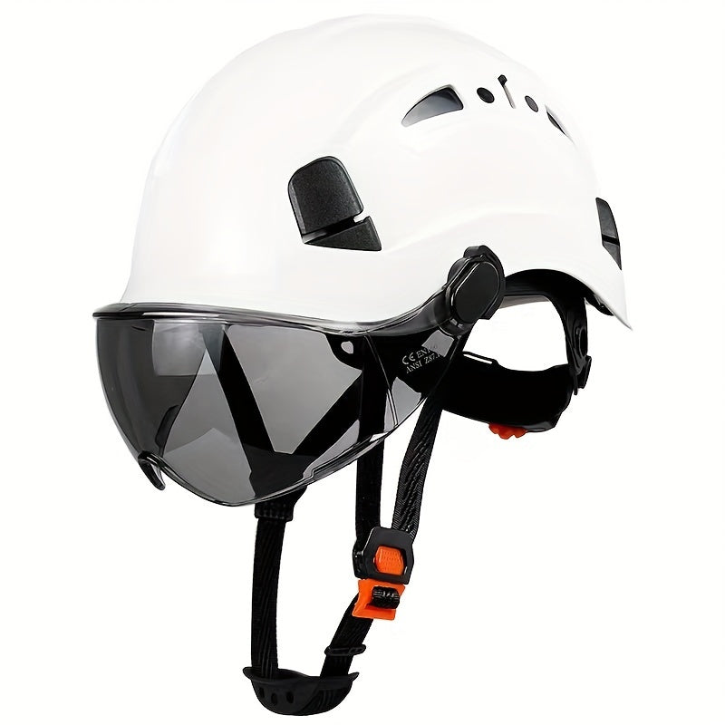 Casco de Seguridad ABS con Visor Integrado | Industrial y Construcción.