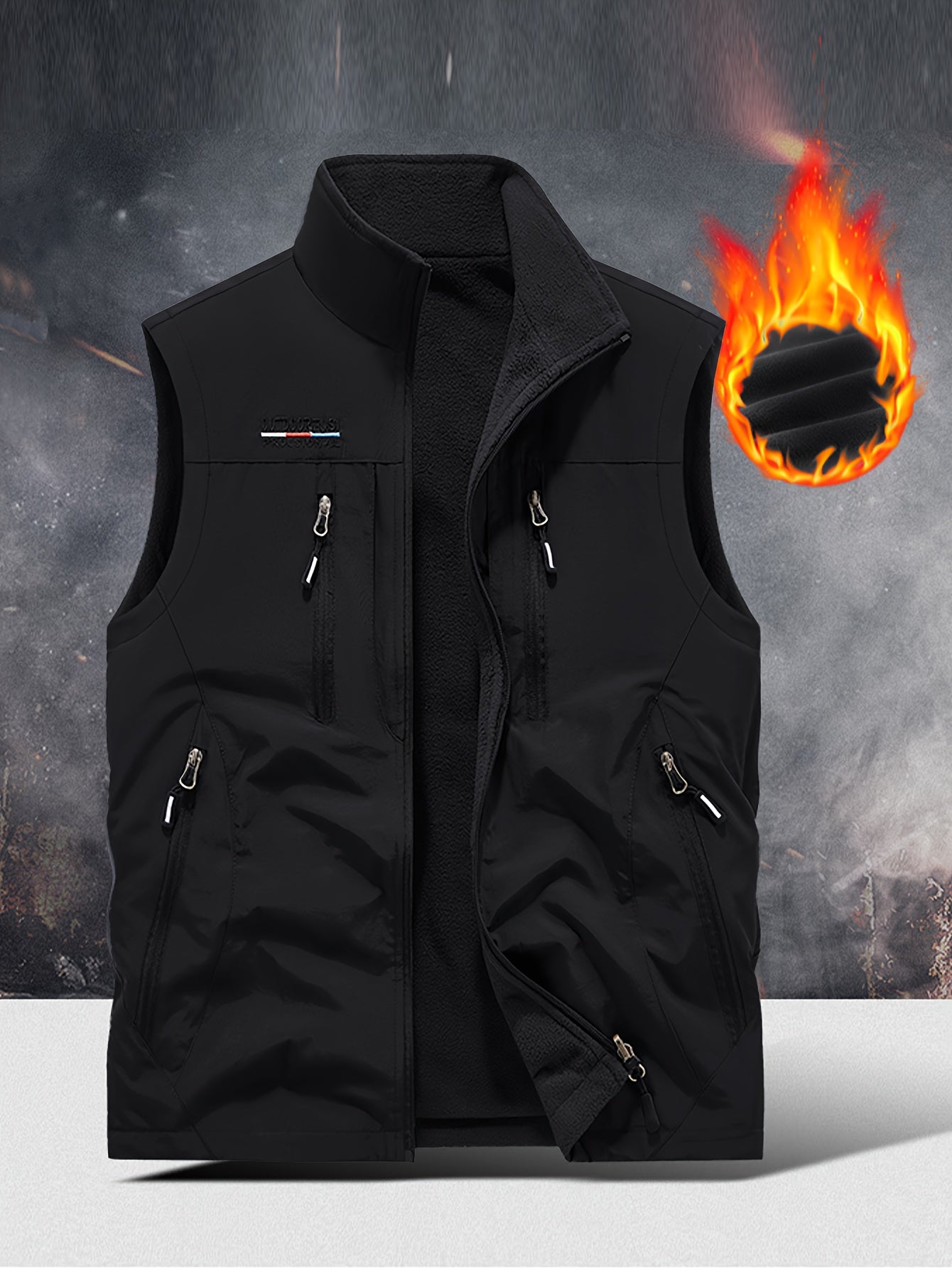 Chaleco Reversible Heavy-Duty para Hombre | Multibolsillos y Cuello Alto.