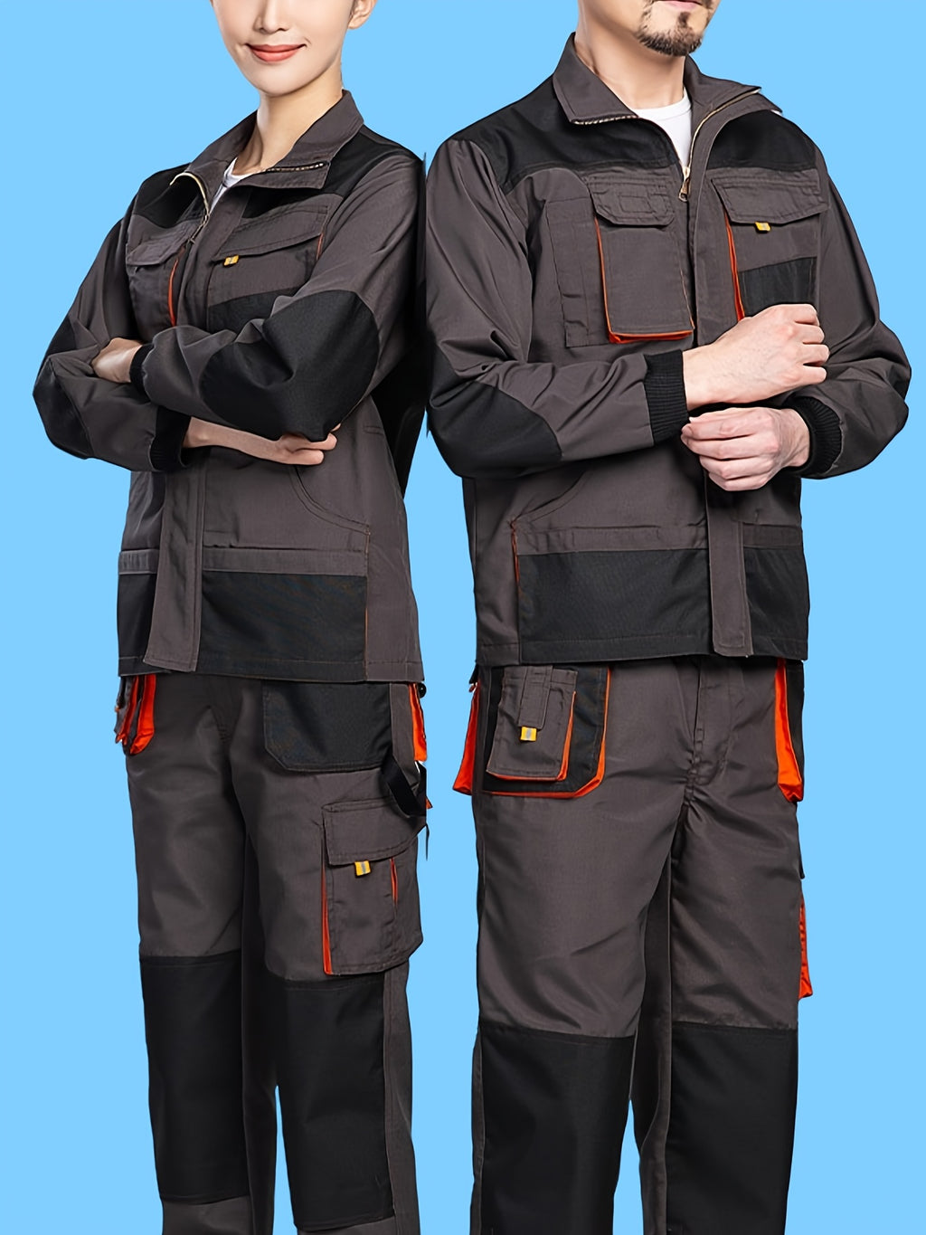 Chaqueta Trabajo Reforzada Gruesa | Cuello Convertible y Multibolsillos.