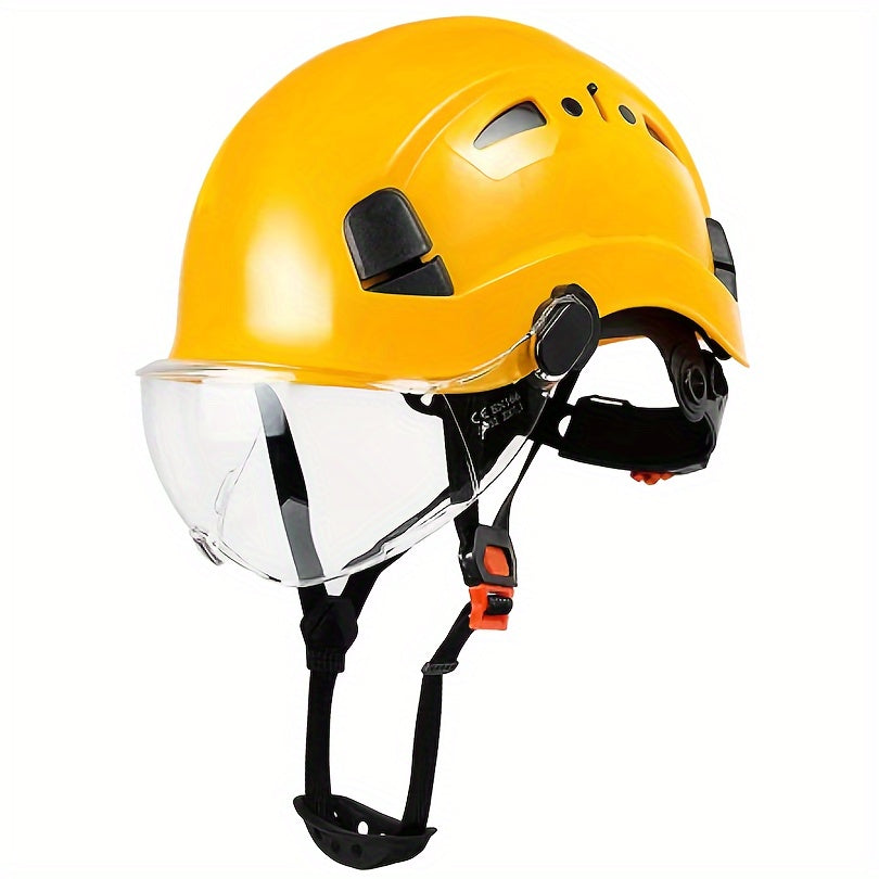 Casco de Seguridad ABS con Visor Integrado | Industrial y Construcción.