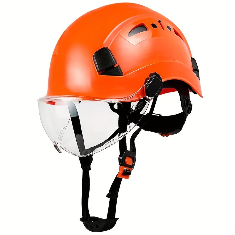 Casco de Seguridad ABS con Visor Integrado | Industrial y Construcción.