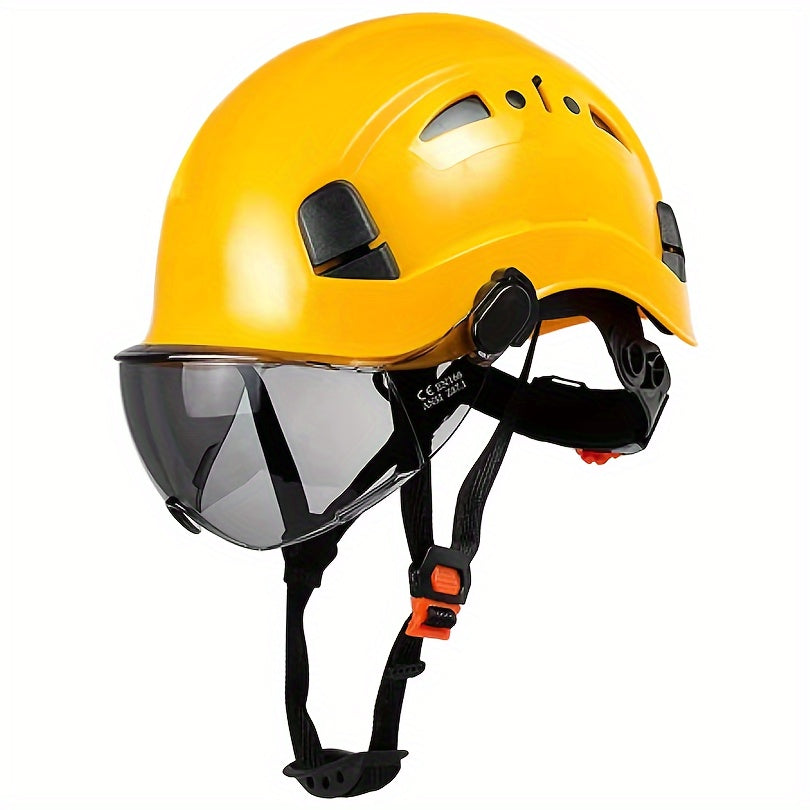 Casco de Seguridad ABS con Visor Integrado | Industrial y Construcción.