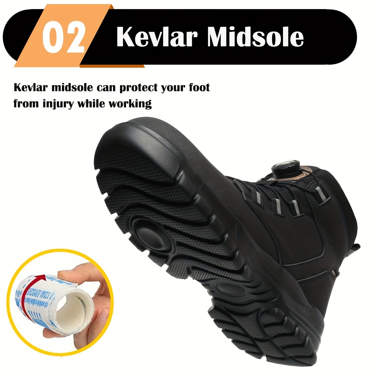 Botas de Trabajo High-Top MANDYQ | Puntera de Acero y Botón Automático.