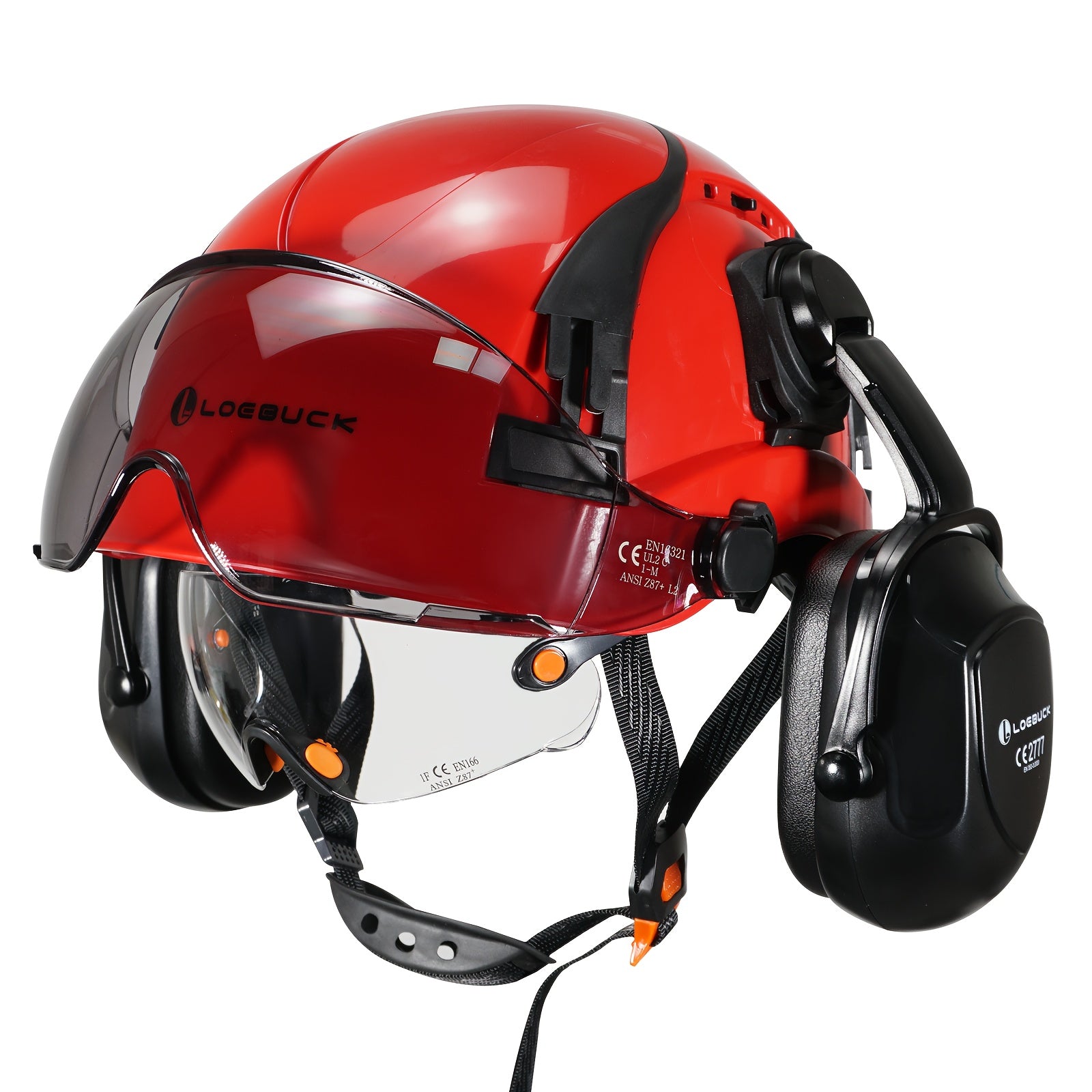 Casco de Seguridad ABS LOEBUCK | Visor, Gafas y Orejeras Integradas.