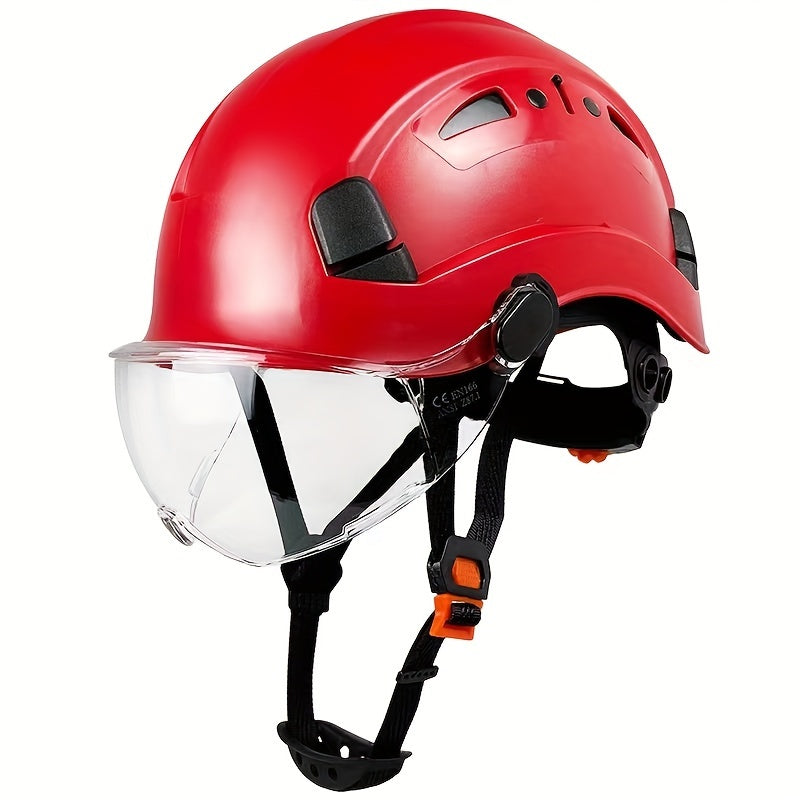 Casco de Seguridad ABS con Visor Integrado | Industrial y Construcción.