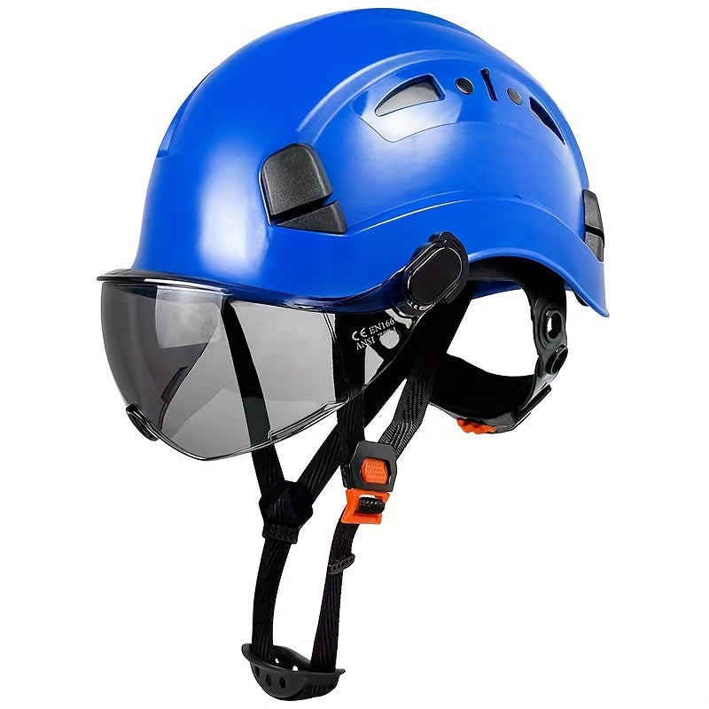 Casco de Seguridad ABS con Visor Integrado | Industrial y Construcción.